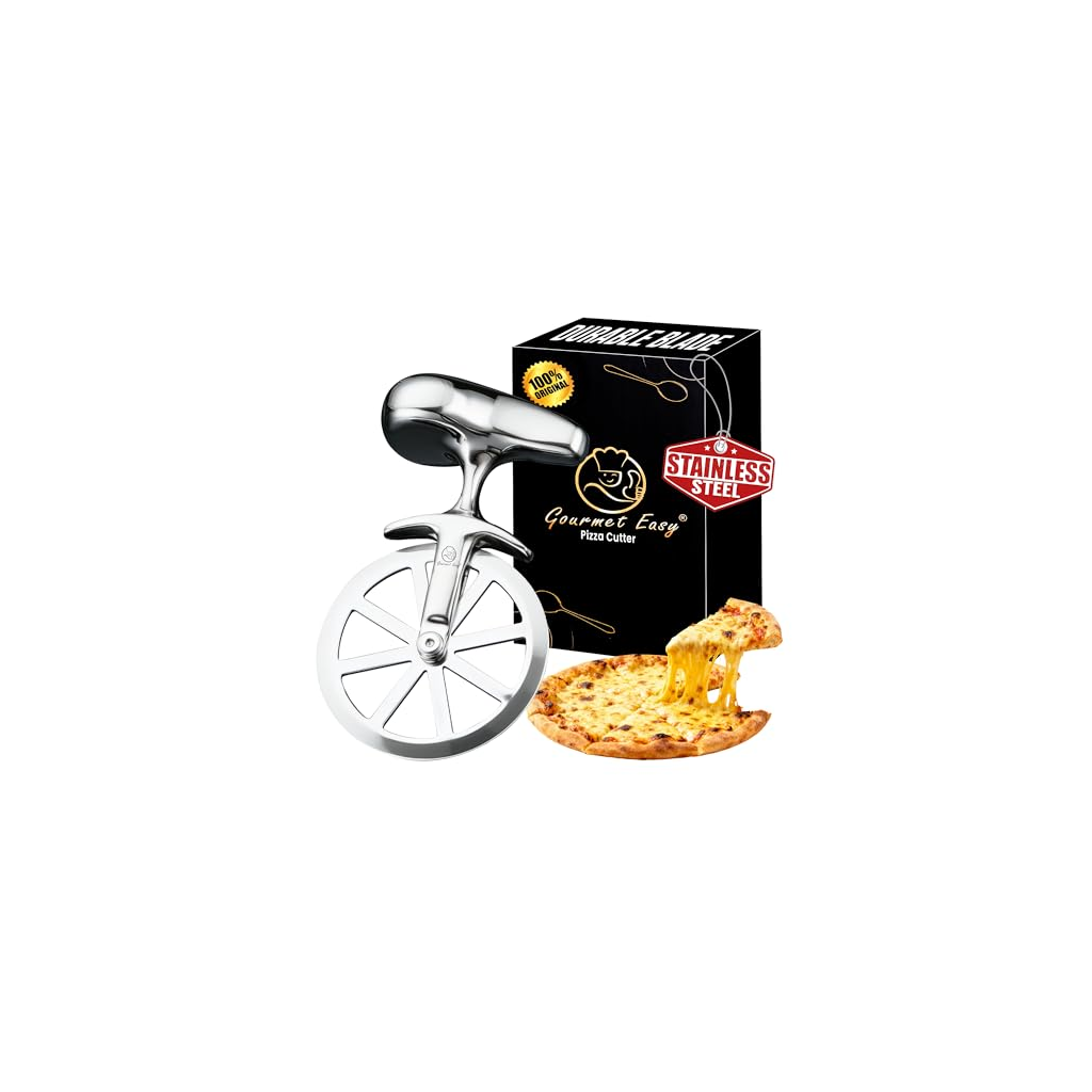 Dinanauth Kitchen Prep Co. Clear Pizza Cutter Gray