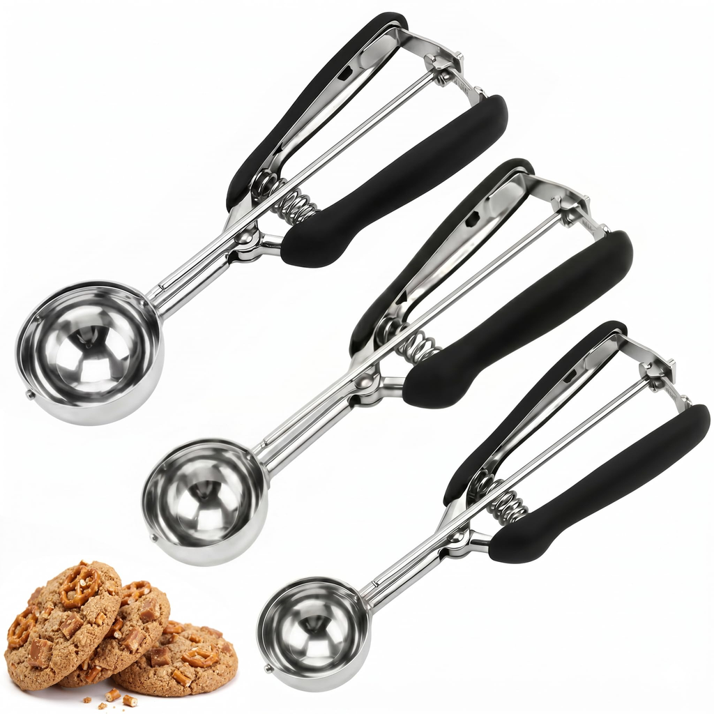 Dinanauth Kitchen Prep Co. Travel Ice Cream Scoop White